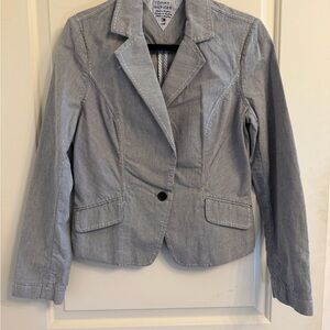 Women’s Tommy Hilfiger Blue & White Striped Blazer Size Medium